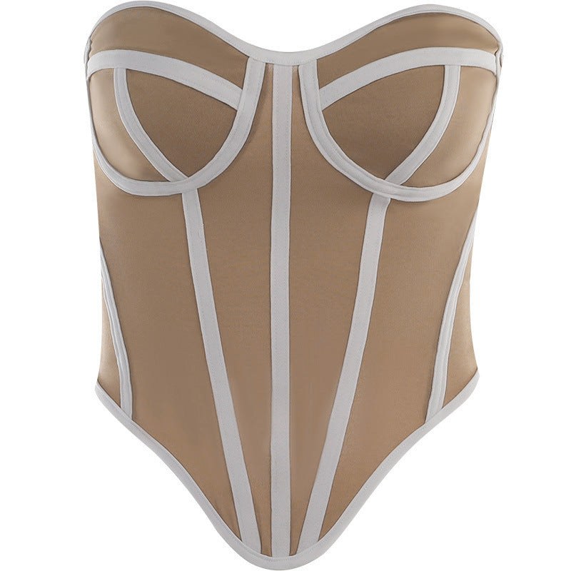 Chemisier avec corset structuré sans bretelles pour femmes Lune London