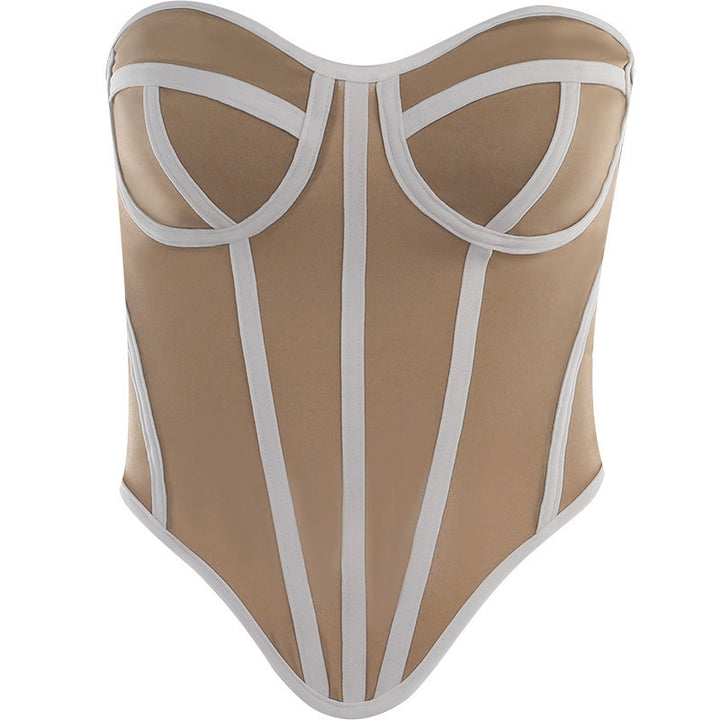 Chemisier avec corset structuré sans bretelles pour femmes Lune London