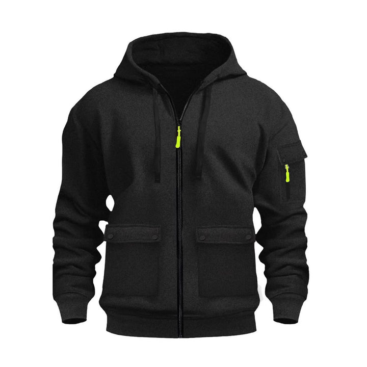 Functional hooded jacket for men with multiple pockets Lune London