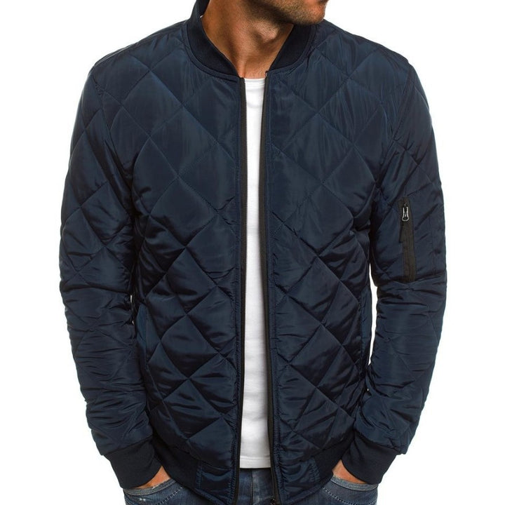 Quilted leisure jacket for men with practical zipper and elastic cuffs Lune London