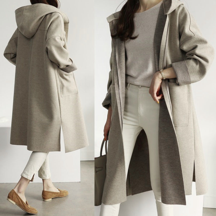 Women's chic and stylish wool blend coat