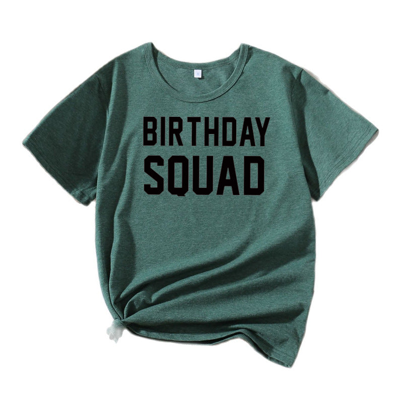 Ladies Graphic Birthday Squad T-Shirt Lune London