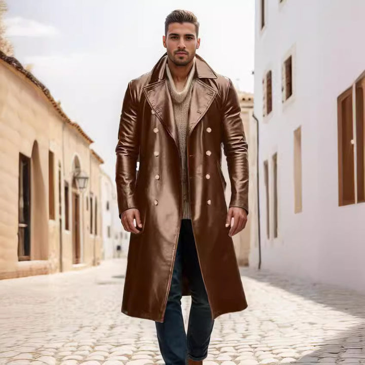 Men's elegant and timeless double-breasted trench coat Lune London