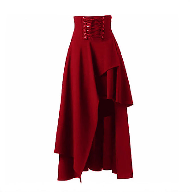 Ladies Elegant Asymmetrical Skirt with Laces Lune London