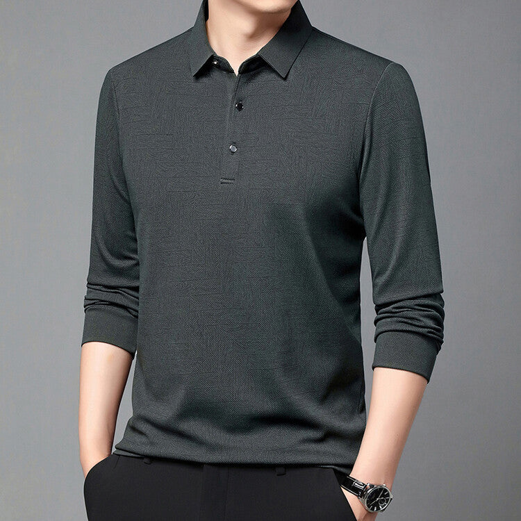 Elegant men's long sleeve shirt with textured design Lune London