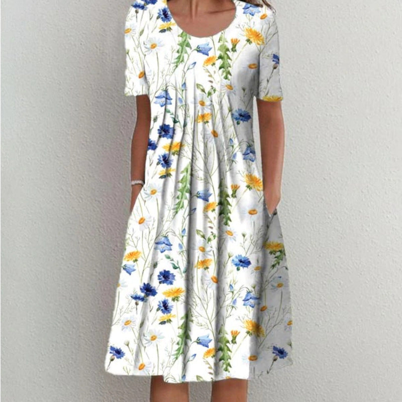 Chic and stylish women's floral casual maxi dress