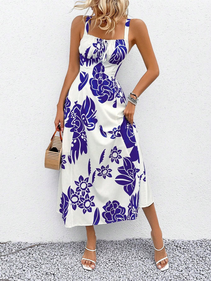 Chic und Stil floral print summer midi dress