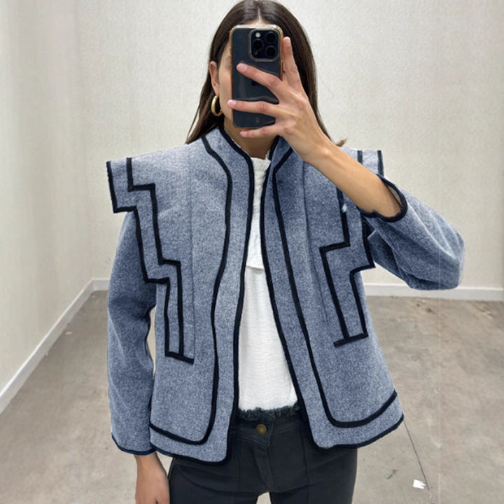 Ladies Fashion Jacket with geometric cut and special accents Lune London