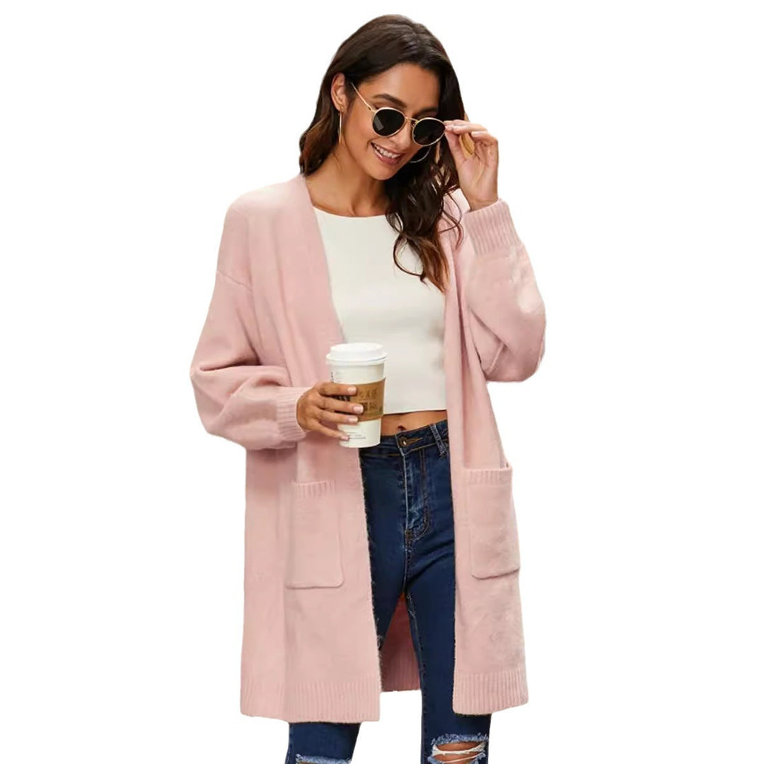 Women's comfortable knitted cardigan with deep pockets and soft material Lune Londonl