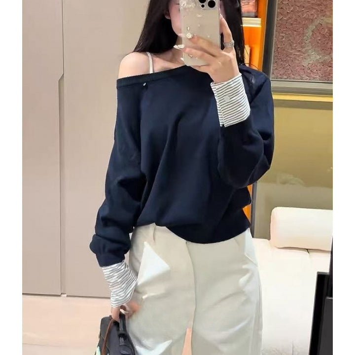 Pull décontracté pour femmes avec manches intérieures amovibles Chic & Stil