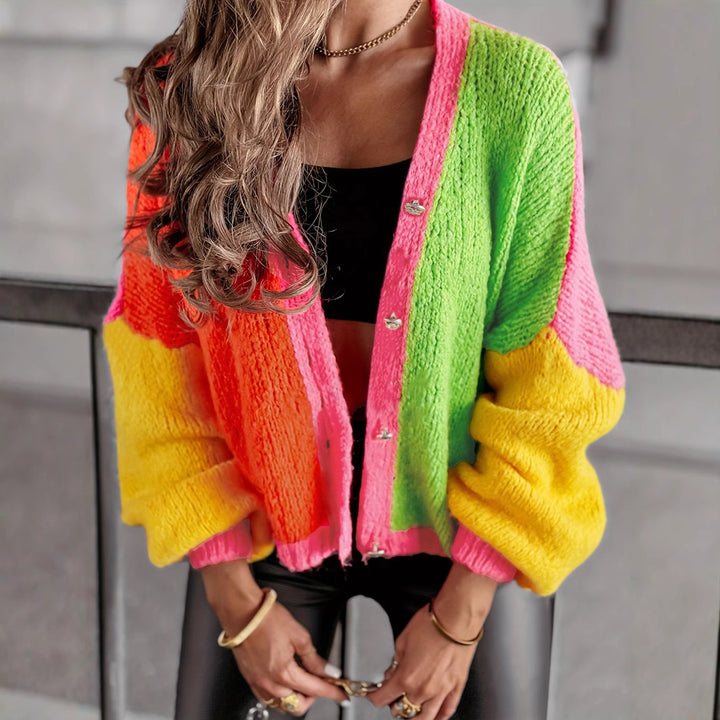 Ladies Gradient Knit Cardigan Trendy Lune London