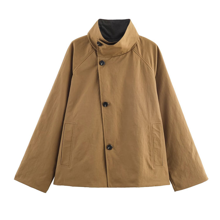 Ladies urban oversized jacket with high collar Lune London