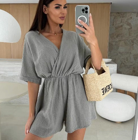 Ladies Elegant Wrap Jumpsuit Lune London