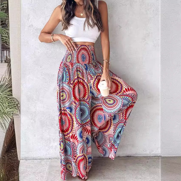 Chic and stylish women's Palazzo pants with tropical print