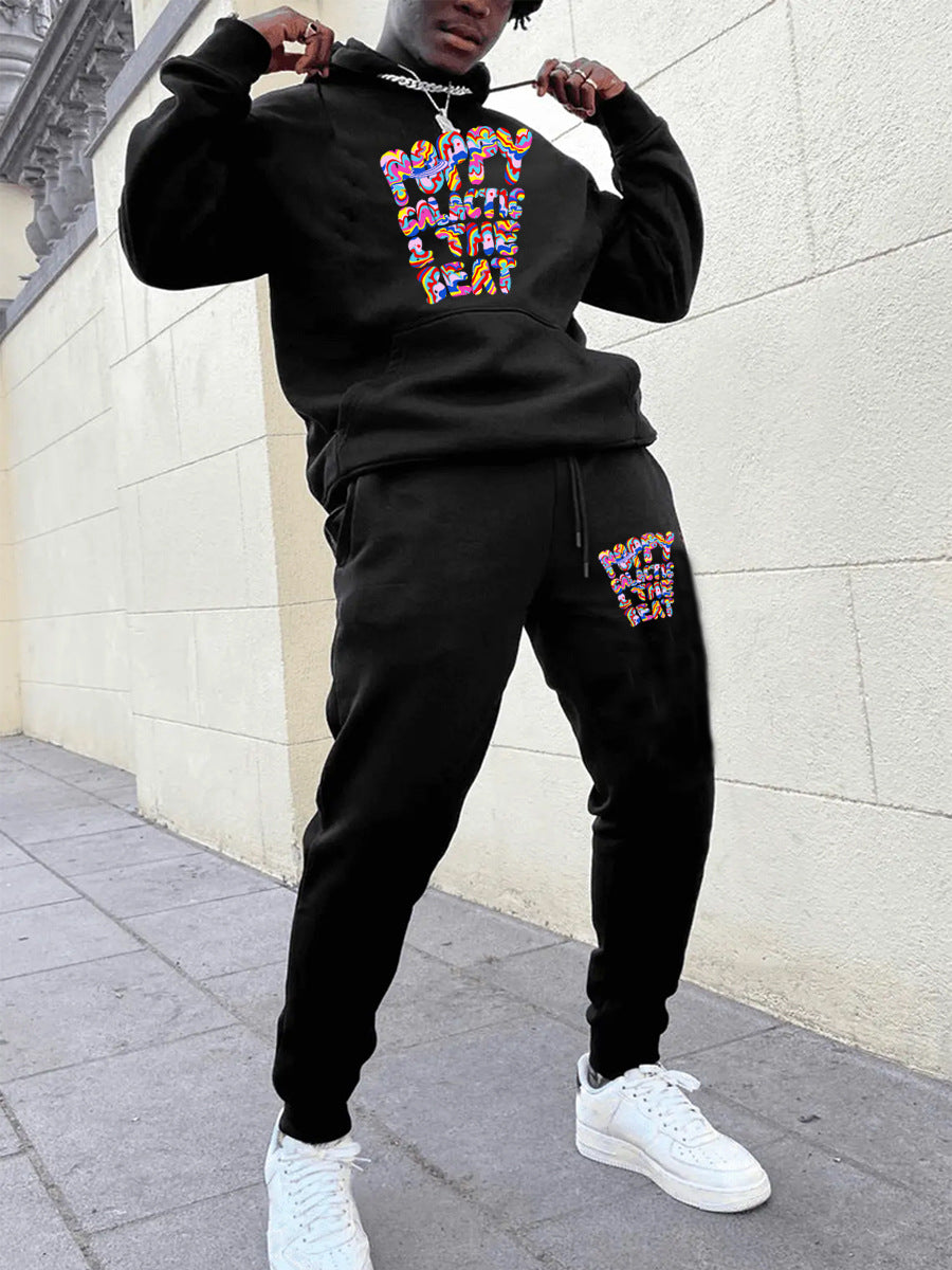 Hoodie and jogger pants set for ladies with modern graphic design Lune London