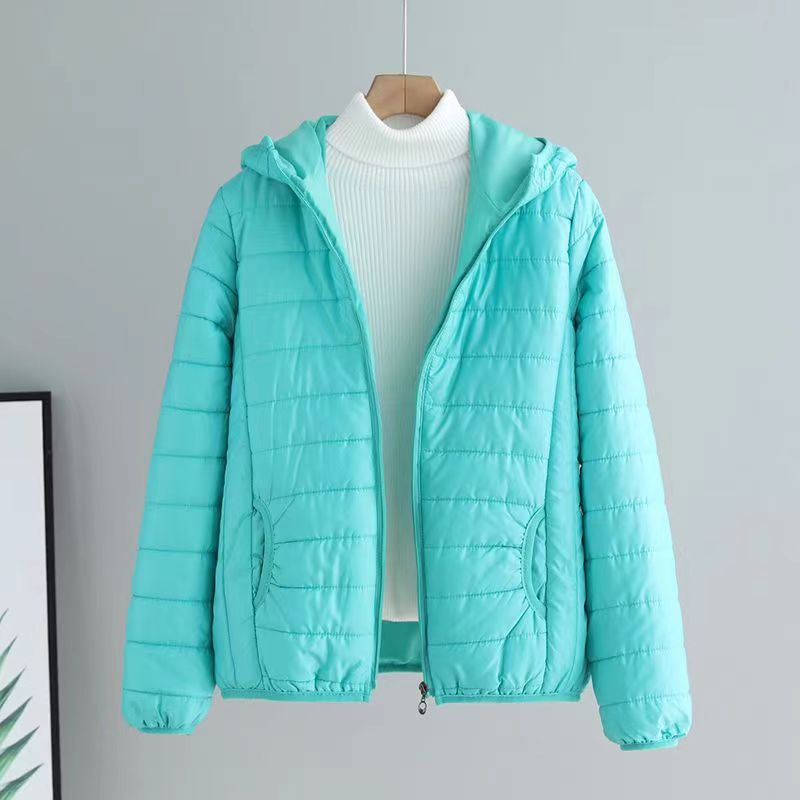 Ladies quilted transitional jacket with hood and modern cut Lune London