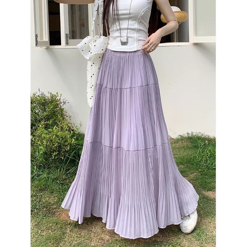 Jupe maxi femme avec des plis élégants Chic & Stil