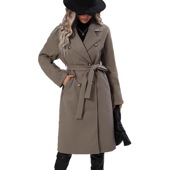 Manteau surdimensionné élégant pour femme avec double patte de boutonnage et ceinture chic Chic & Stil