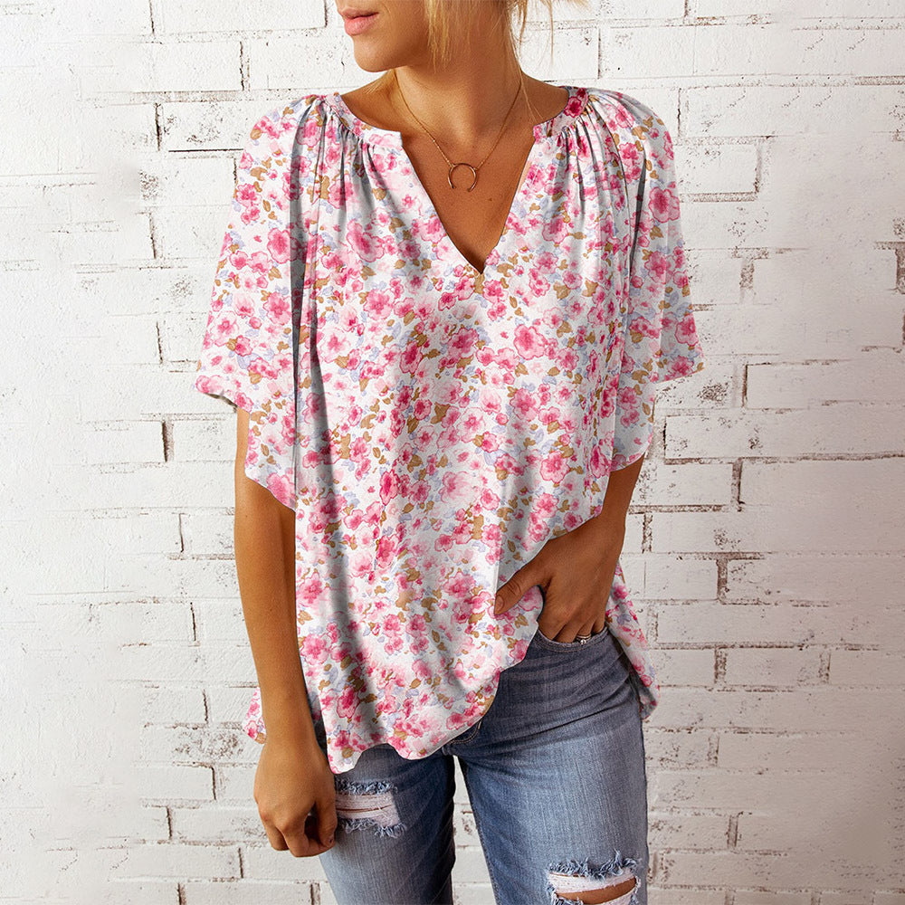Women Lightweight Floral Pattern Blouse Lune London