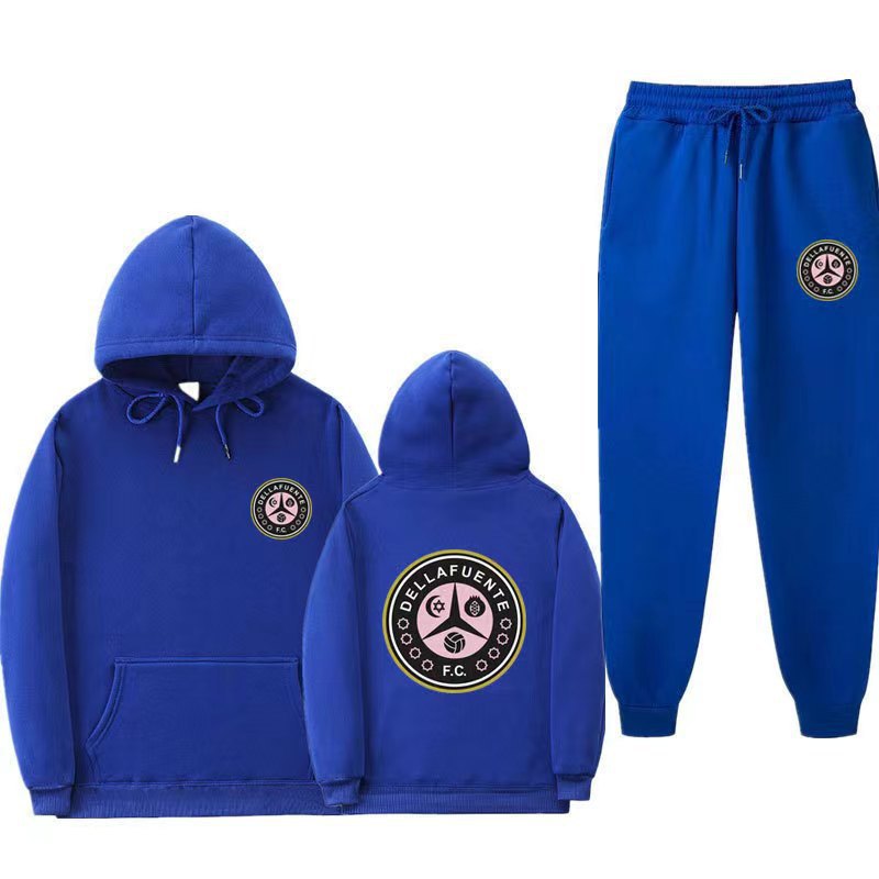 Women's comfortable leisure lounge suit with kangaroo pocket and modern logo Lune London