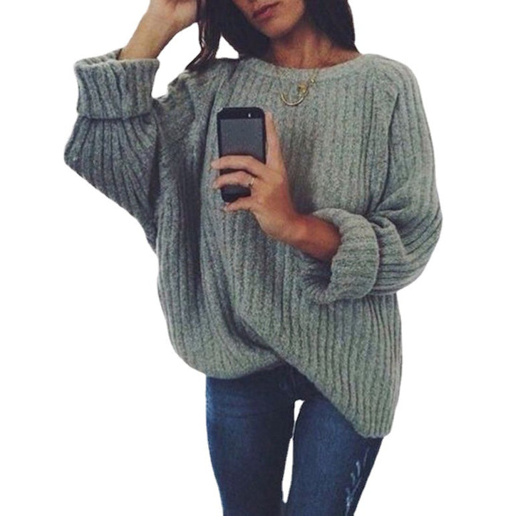 Chunky knit sweater for women with a relaxed fit and voluminous sleeves Lune London