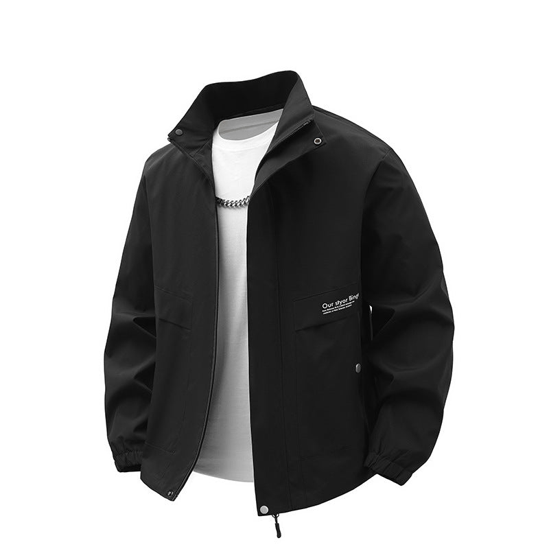 Men's water-repellent leisure jacket with high collar and practical pockets Lune London