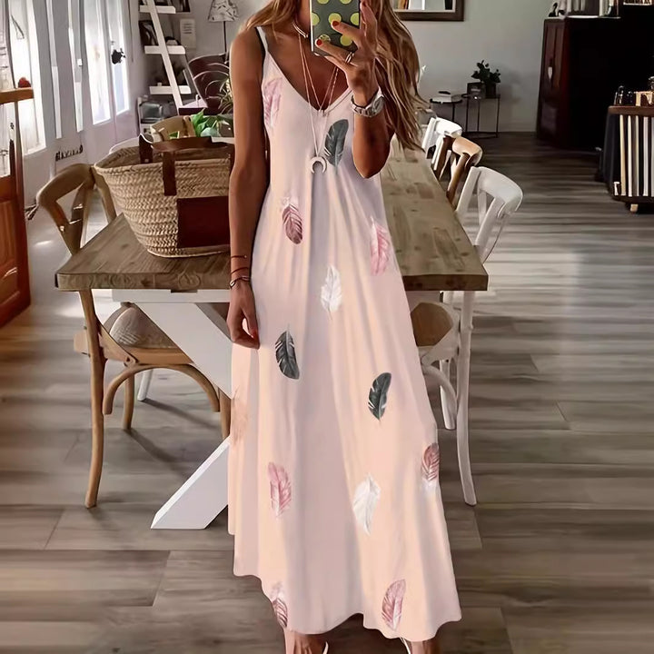 Lune London Leaf Print Maxi Dress