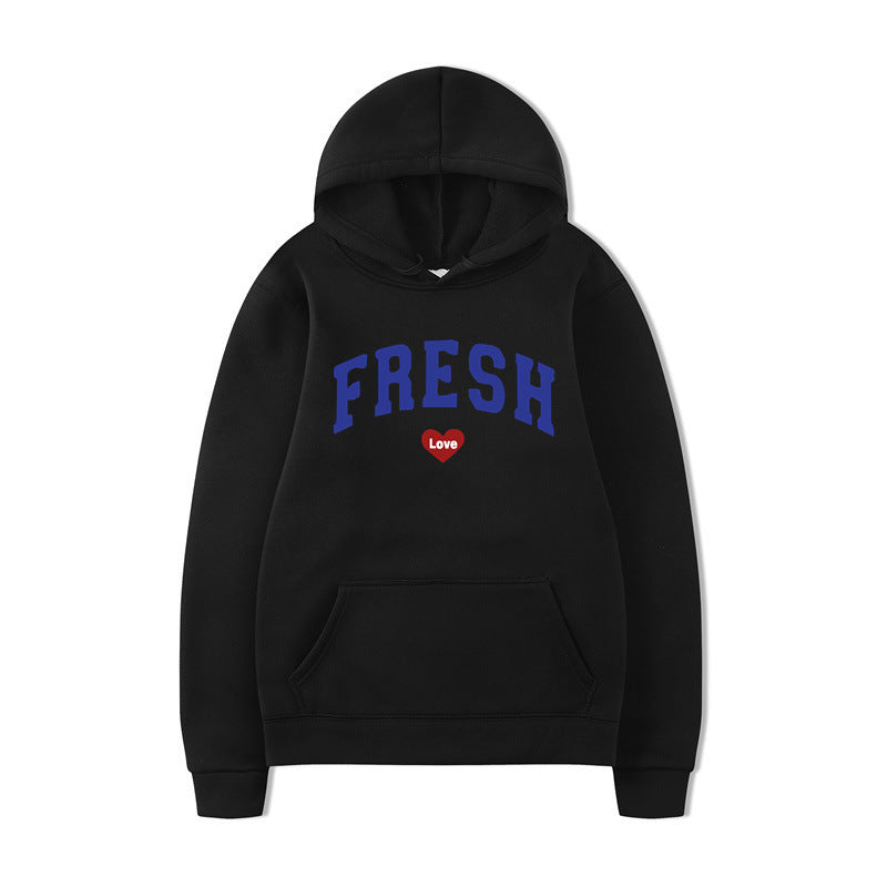 Women's hoodie with playful lettering and soft inner fleece Lune London