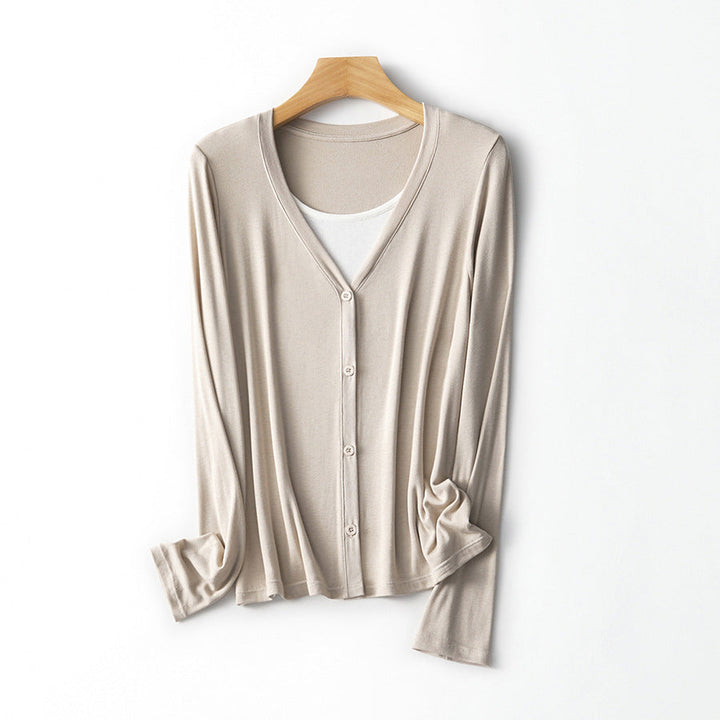 Women Lightweight Long Sleeve Button-Up Cardigan Lune London