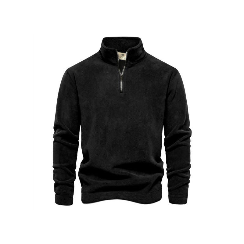 Men's fleece pullover with high collar Lune London