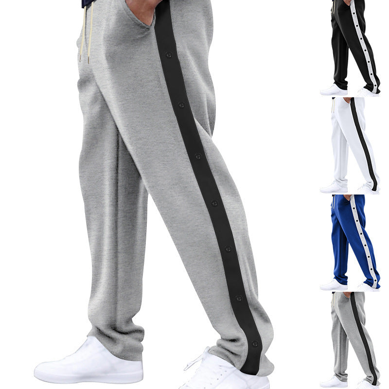 Casual sporty jogger pants for men with snap button details Lune London