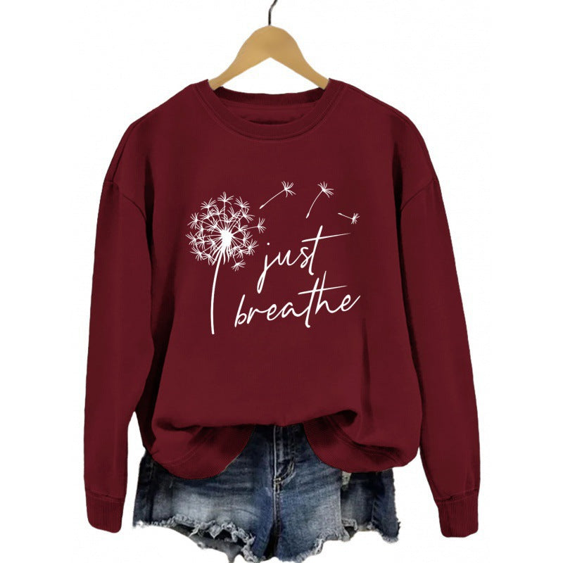 Sweat à capuche pour femmes avec motif de pissenlit inspirant Chic & Stil