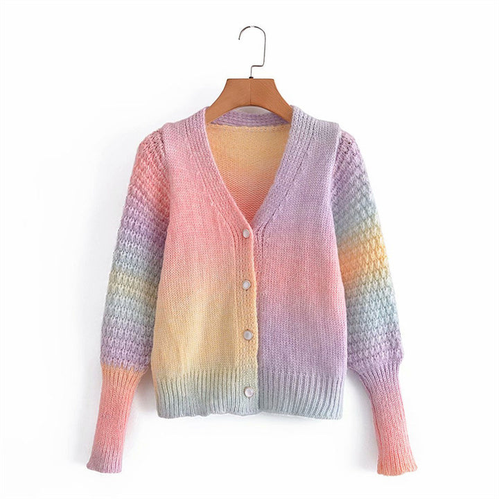 Gradient knit jacket for women with original ribbed design Lune London