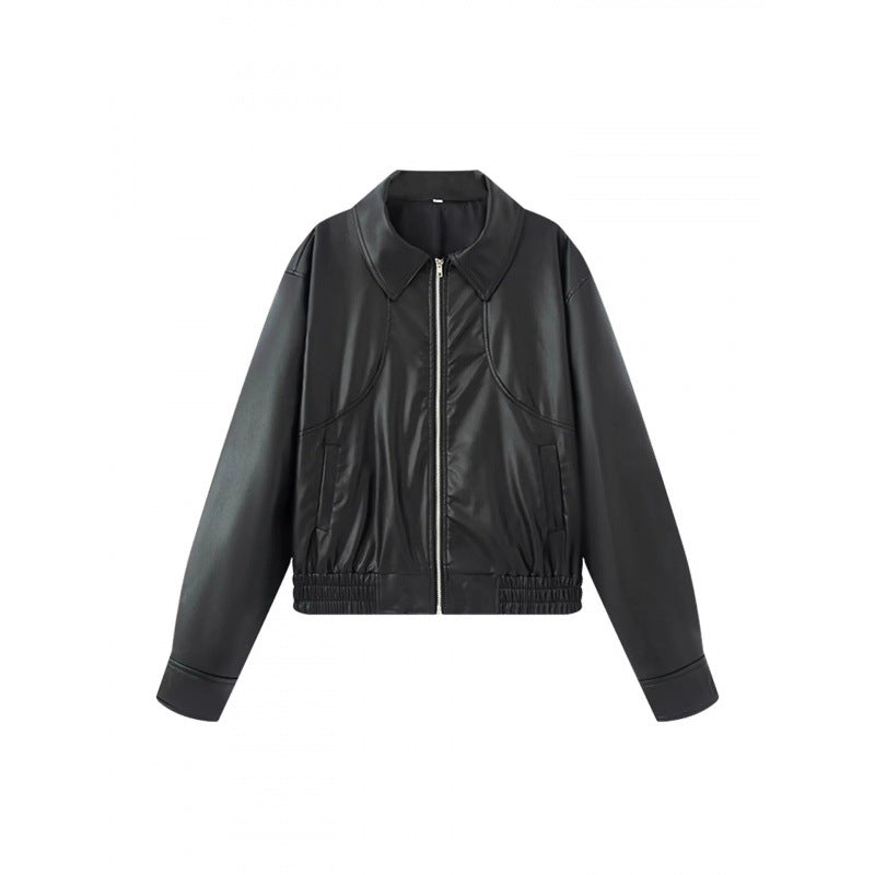 Fashion faux leather jacket for women with refined cut Lune London