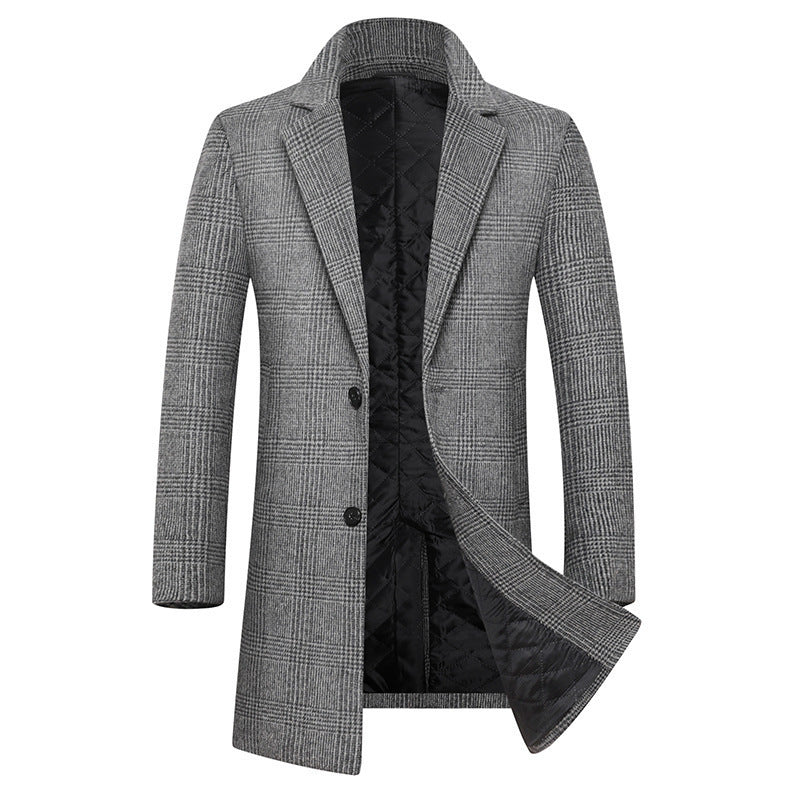 Elegant classic checkered coat for men with double row of buttons Lune London