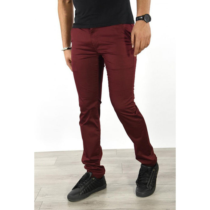 Elegant chino pants for men with a slim fit and elastic waistband Lune London