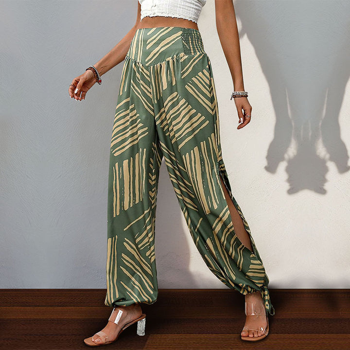 Women Boho Wide Leg Pants Lune London