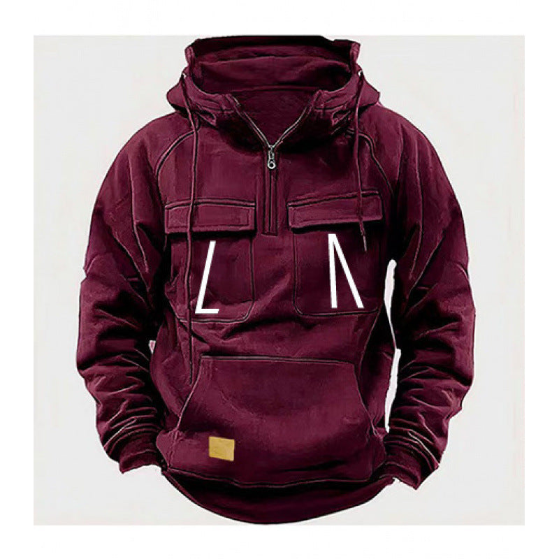 Men's casual hooded sweatshirt with pockets and modern fit Lune London