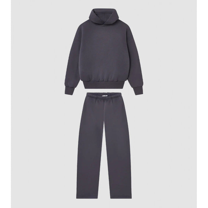 Women's Cozy Sweatshirt and Pants Set with High Collar and Casual Fit Lune London