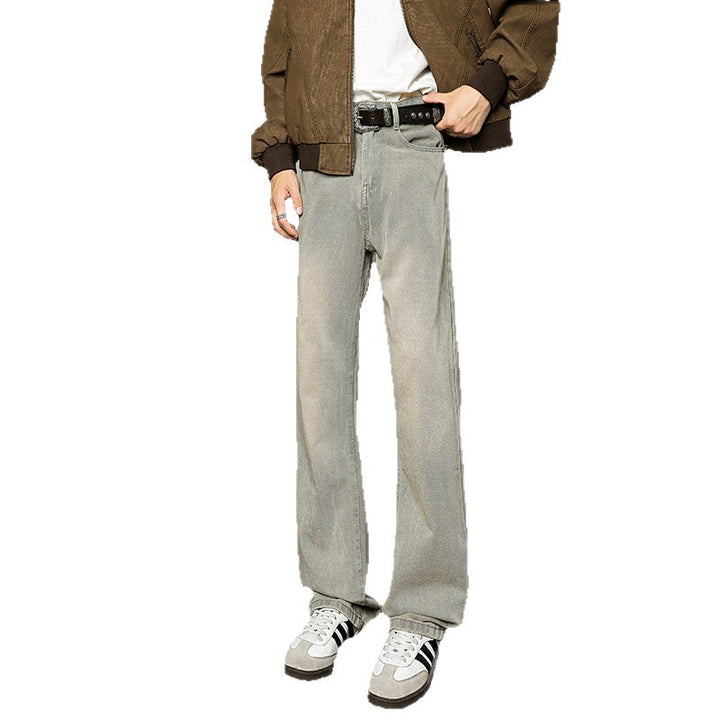 Wide leg denim pants for men with high waist and relaxed fit Lune London