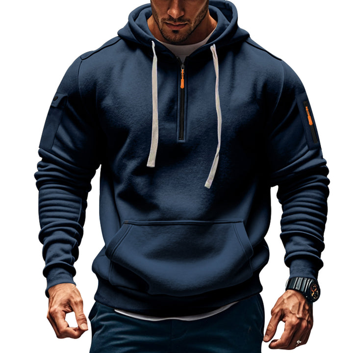 Men's Sport Hoodie with practical zipper and side pockets Lune London