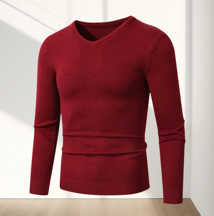 Elegant men's sweater with V-neck Lune London