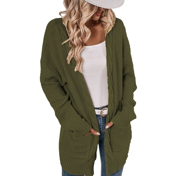 Casual cardigan for women with deep pockets and crinkled design Lune London