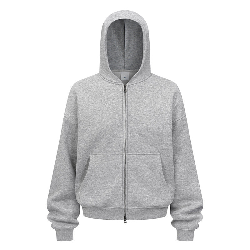 Casual hoodie jacket for women in soft fleece material with practical side pockets Lune London