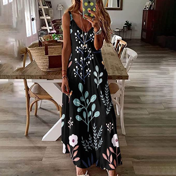 Lune London leopard pattern maxi dress for women
