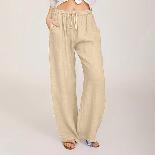 Ladies Comfortable Loose Linen Pants Chic & Stil