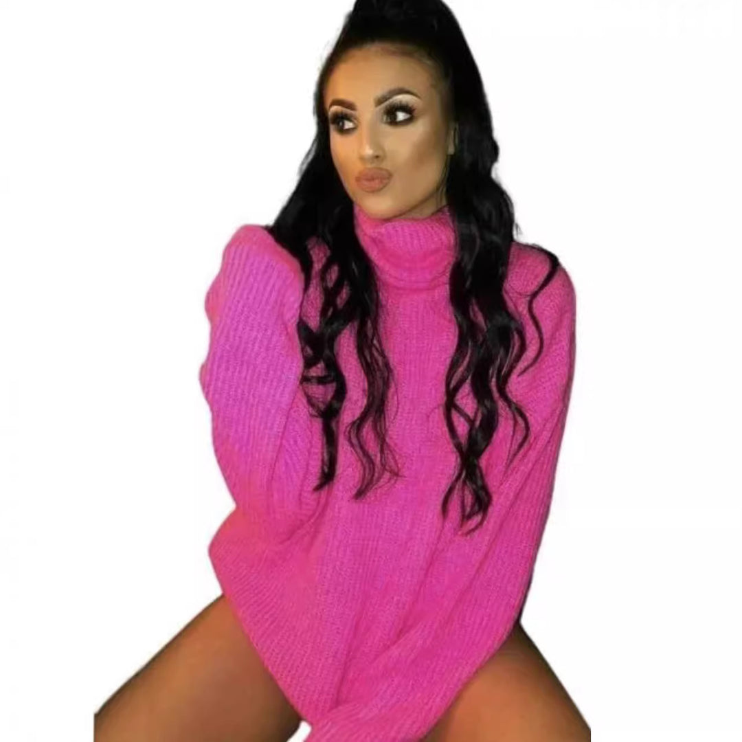 Women's oversized sweater with high collar and structure Lune London