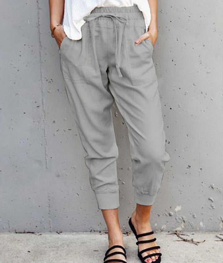 Comfortable leisure pants for women with elastic waistband Lune London