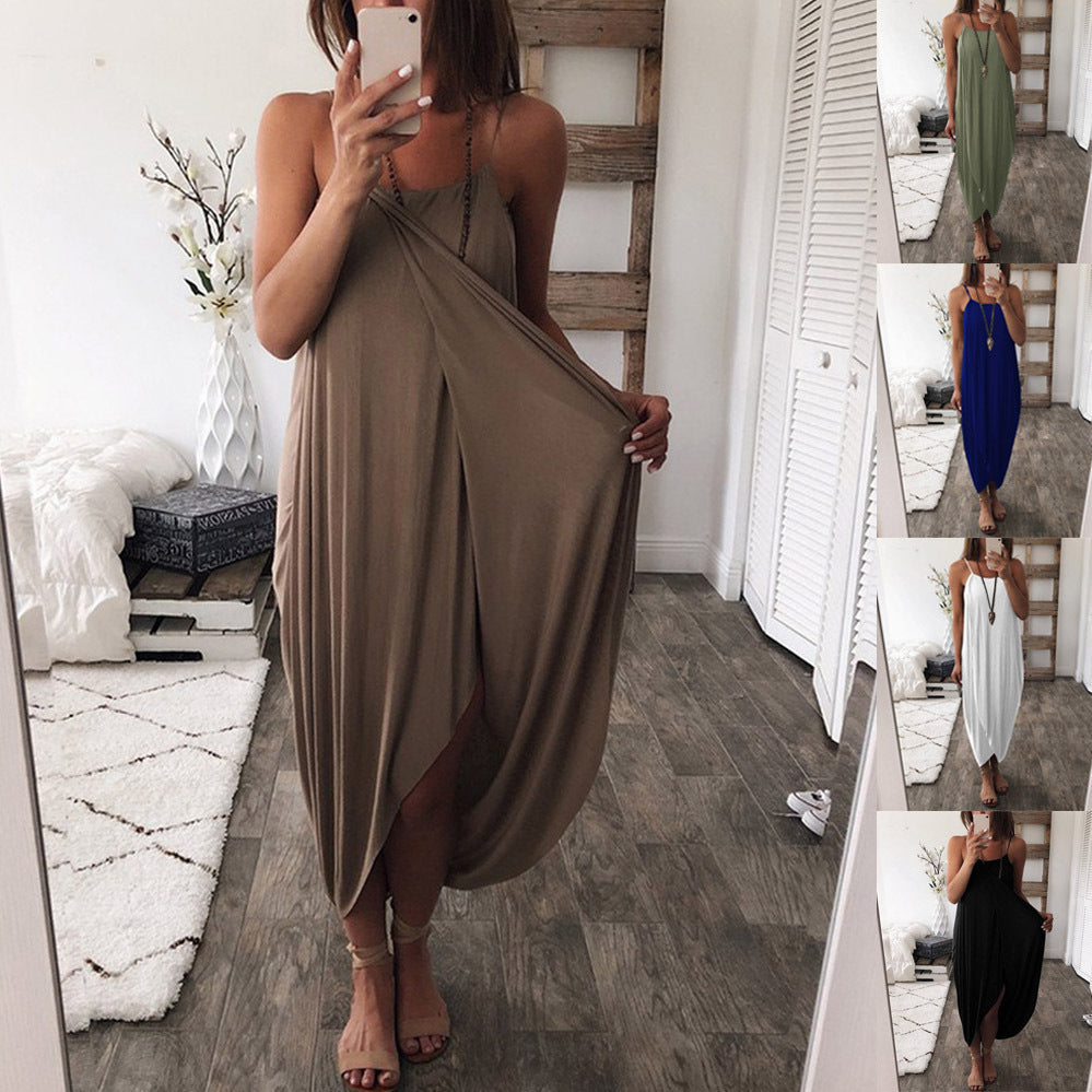 Lune London adjustable draped maxi dress for women