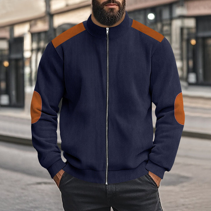 Sport leisure jacket for men in structured fabric with contrasting details Lune London
